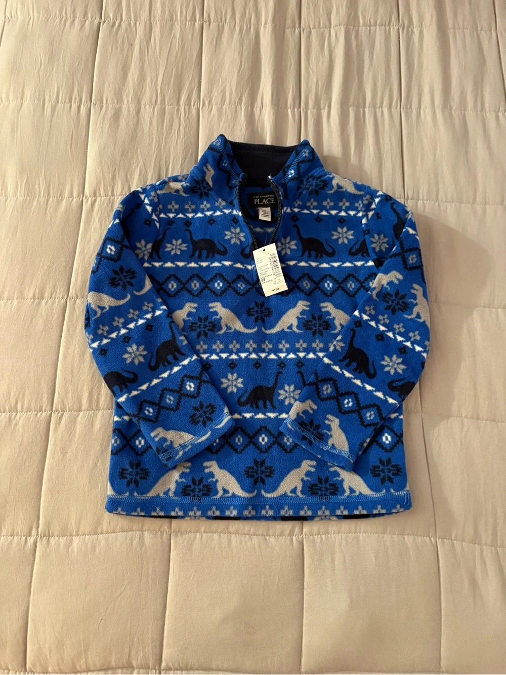 New with tags, Dinosaur fleece, size 5T